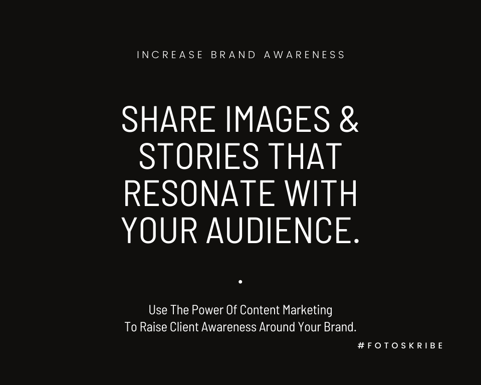 Infographic stating share images and stories that resonate with your audience
