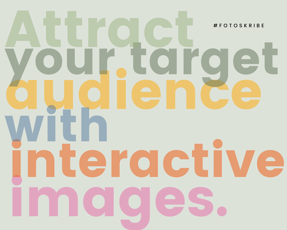 Infographic stating attract your target audience with interactive images
