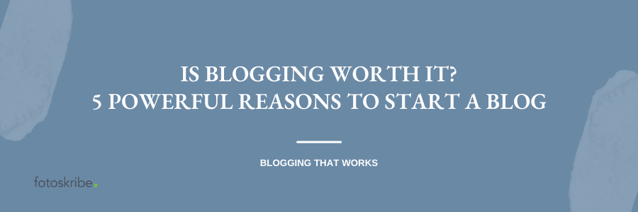 infographic blog banner stating is blogging worth it