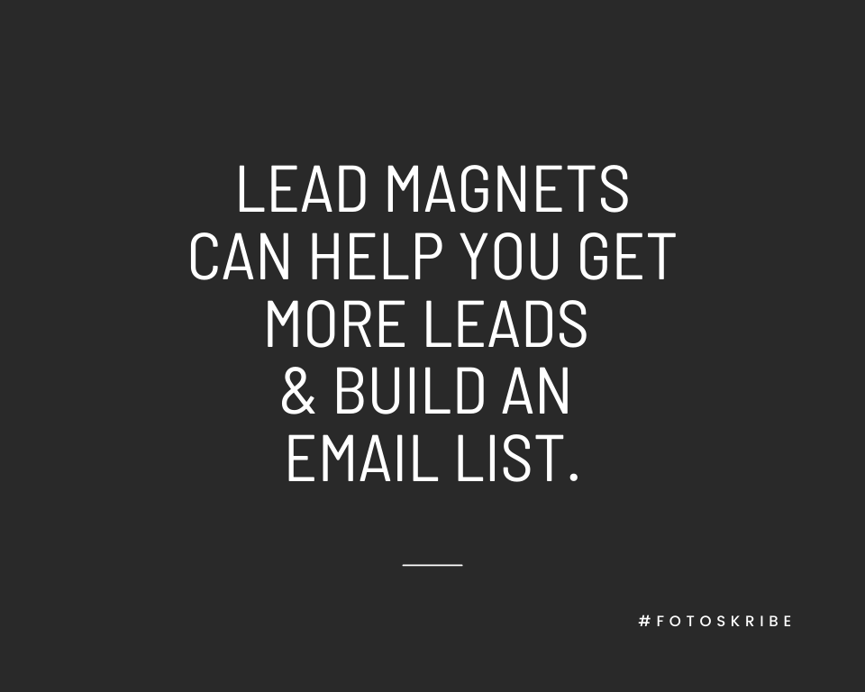 Infographic stating lead magnets can help you get more leads and build an email list