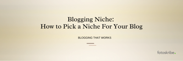 Blogging Niche: How to Pick a Niche For Your Blog