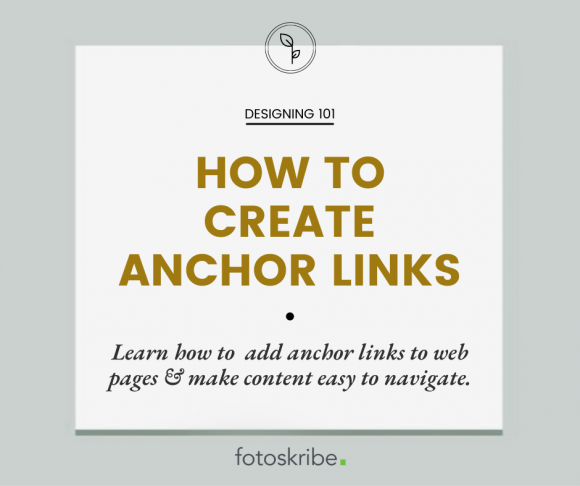 FB Post How to Create Anchor Links