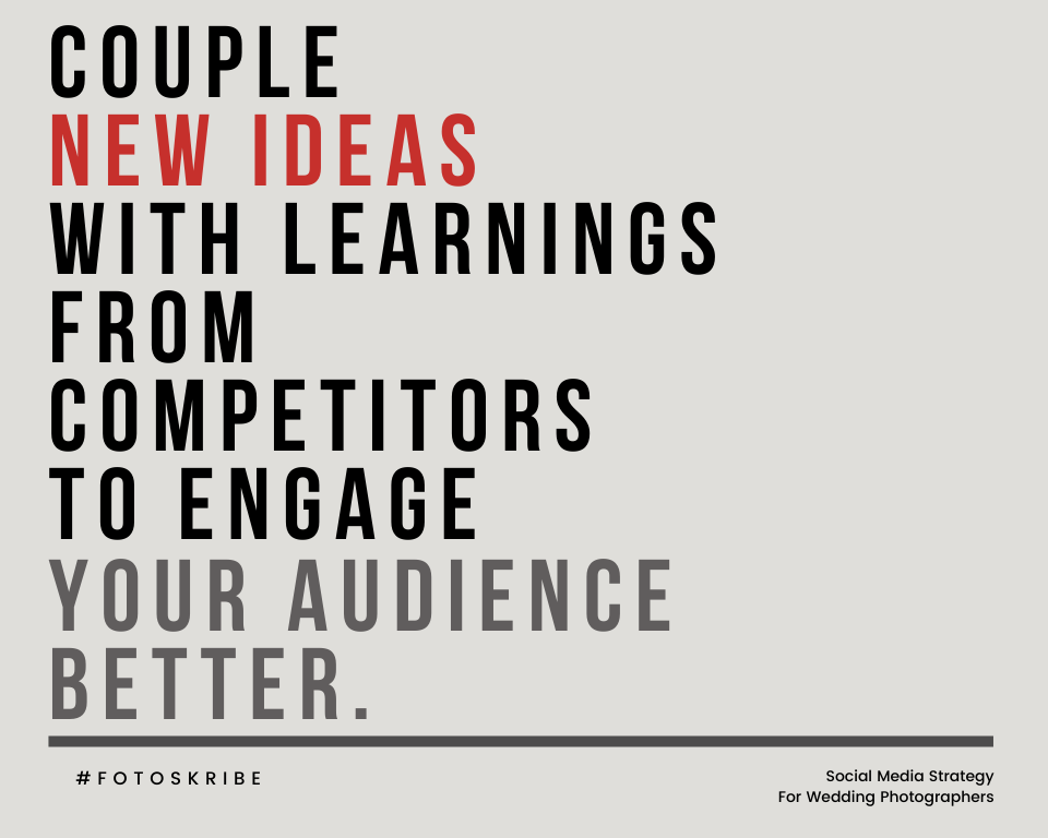 infographic stating learning from competitors to engage your audience