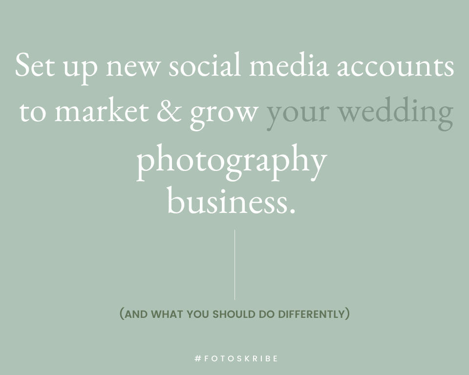 infographic on using social media to grow and market your wedding photography business